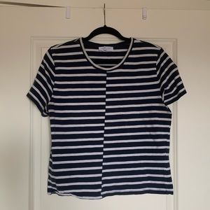 Everlane offset striped tee